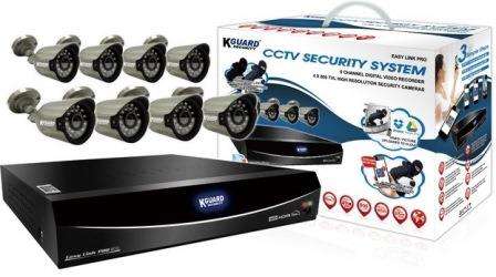 KGuard 8 Channel Easy Link PRO Series + 8 Cameras Combo Kit¿