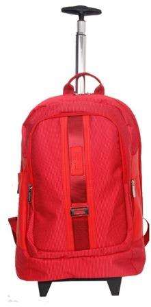 Macaroni Caretto 17" Dotted Nylon Trolley Backpack-Red