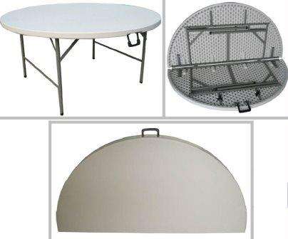 UniQue Folding Round Table154X74CM Retail Box No