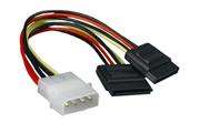 UniQue CE352 4Pin PC Power to 2x SATA Power Splitter Cable , OEM, 1 year Limited Warranty