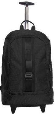 Macaroni Caretto 17" Dotted Nylon Trolley Backpack-Black, Retail Box, 1 year Limited Warranty
