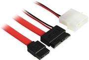 UniQue Slim SATA 13Pin(7pin+6pin)to SATA 7Pin + power cable, OEM, 1 year Limited Warranty