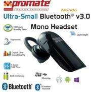 Promate Mondo Ultra-Small Bluetooth® v3.0 Mono Headset-Black, Retail Box, 1 Year Warranty