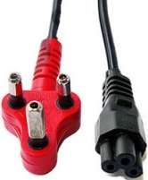 UniQue Dedicated Clover Leaf Power Cable,1 .8m-Standard laptop power cable with 3-prong plug on one