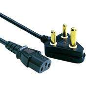 UniQue Standard Single Head Power Cable-1.8m-Standard computer power cable with 3-prong plug on one