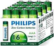 Philips LongLife Battery 16 x R03L16F AAA Zinc Carbon, Retail Box , No Warranty