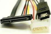 UniQue 4pin Power (Molex) Plug to SATA 15pin Power Socket Cable - combined with SATA 7pin data cable