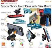 Promate Ride.i5 iPhone 5 Shock Proof rubberized case with a detachable Bike Mount Colour:Grey Shock
