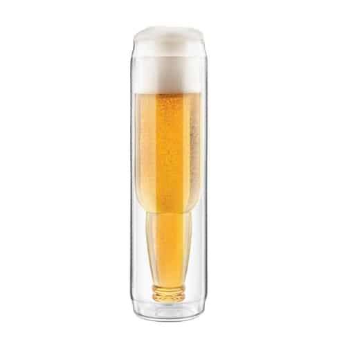 Bottoms Up King Beer Can Glass