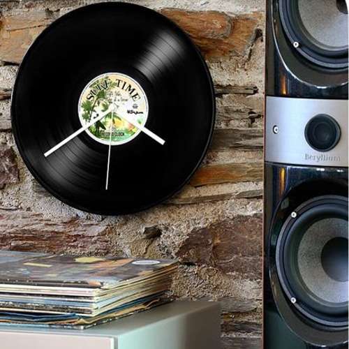 Record Collection Wall Clock &#8212; Surf Time