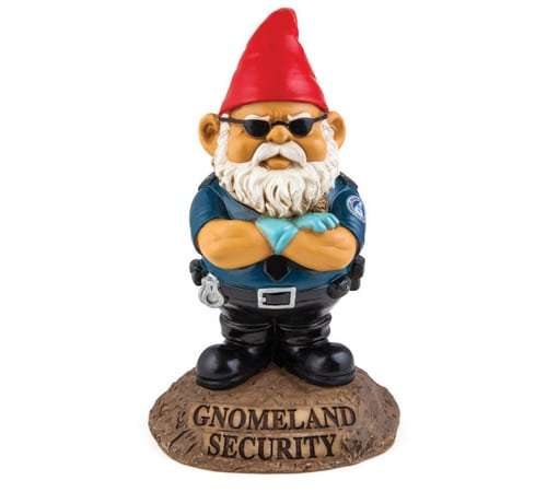 Gnomeland Security Garden Gnome