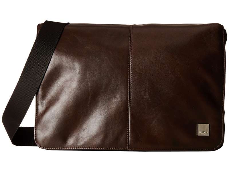 KNOMO London - Kinsale Small Messenger Laptop Bag (Brown) Messenger Bags