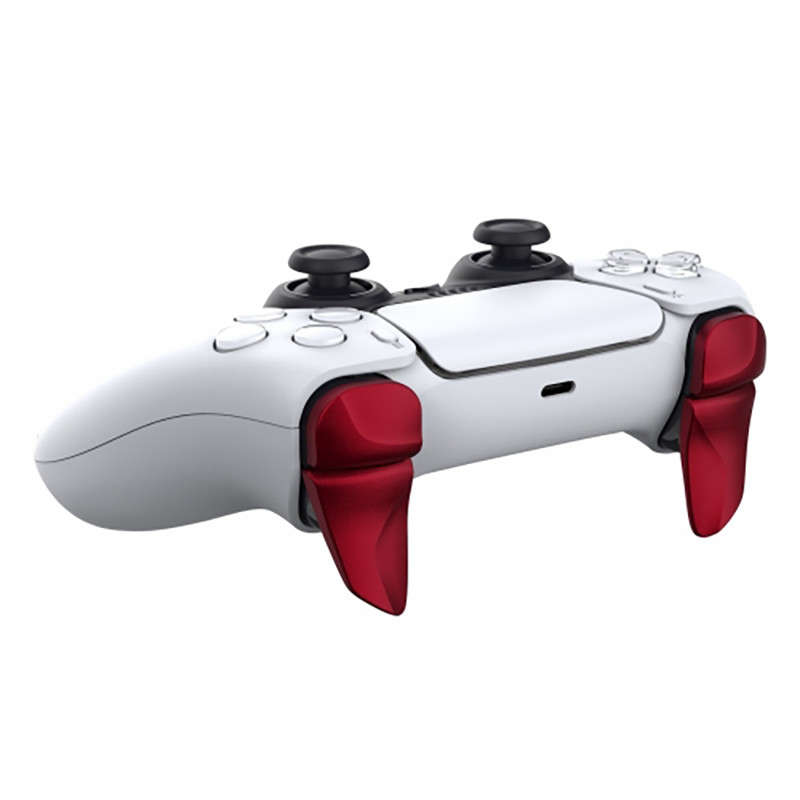 PS5 Dualsense Controller 2 Pairs Shoulder Buttons Extension Triggers Matte UV Vampire Red