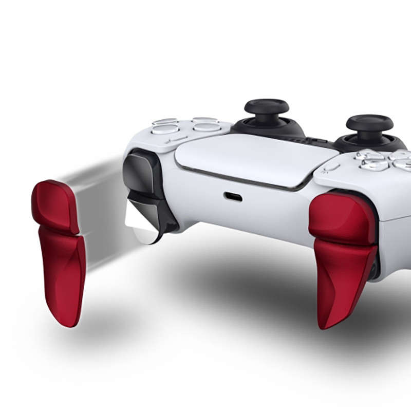 PS5 Dualsense Controller 2 Pairs Shoulder Buttons Extension Triggers Matte UV Vampire Red