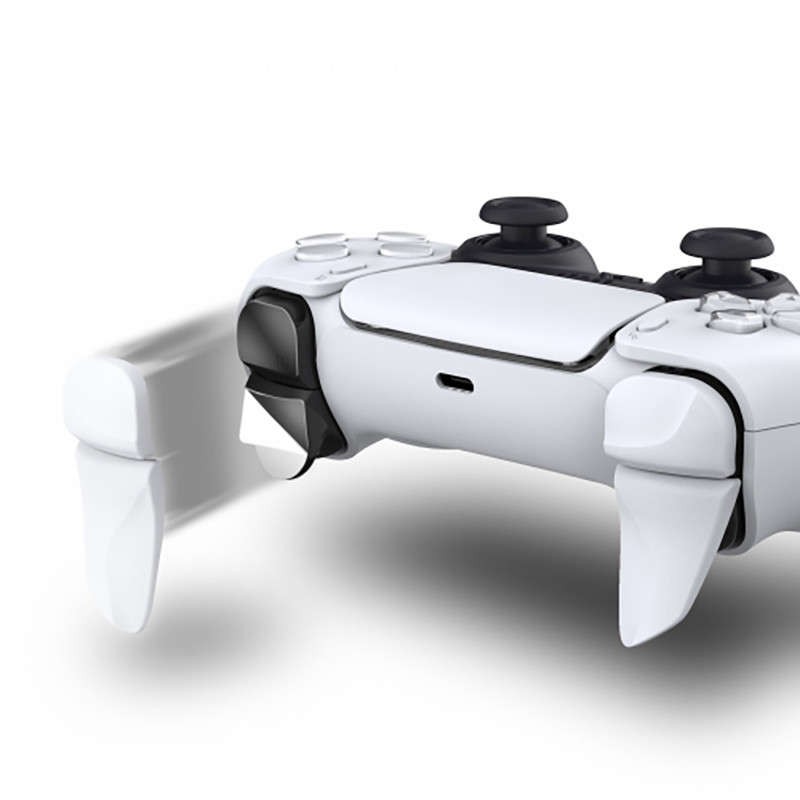 PS5 Dualsense Controller 2 Pairs Shoulder Buttons Extension Triggers Solid White