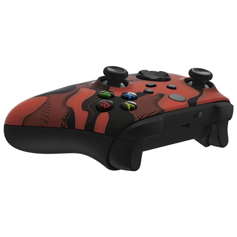 XBOX SERIES S/X Controller Front Faceplate Red Black Camouflage
