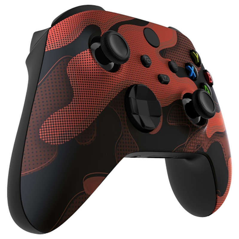 XBOX SERIES S/X Controller Front Faceplate Red Black Camouflage