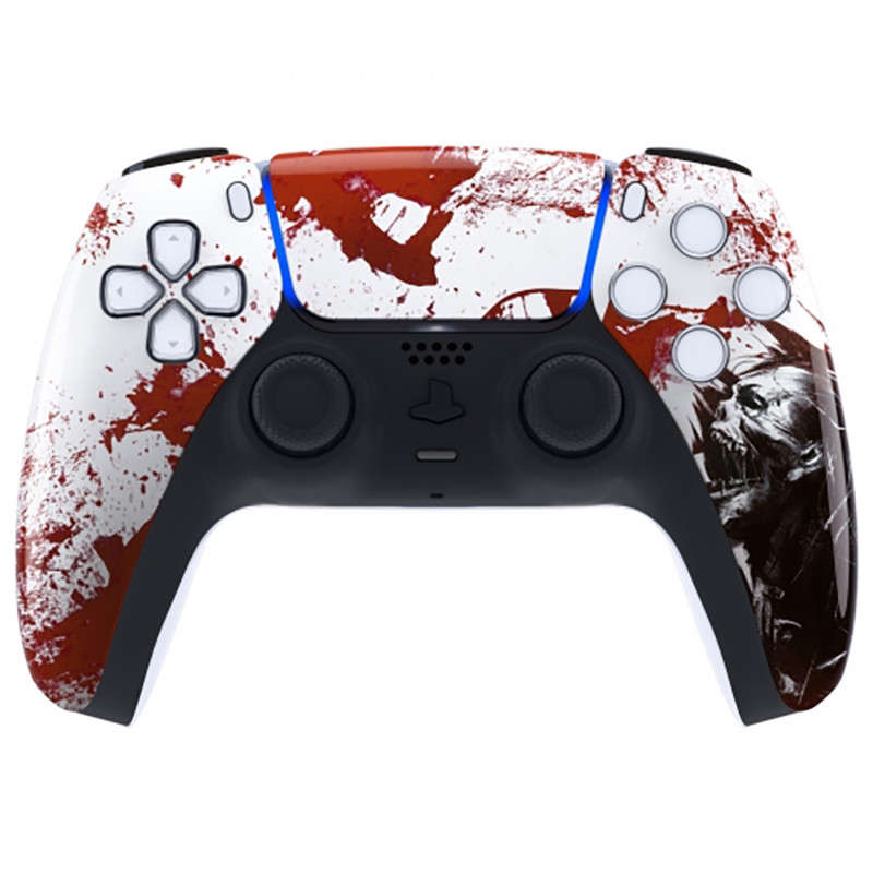 PS5 Dualsense Controller Front Shell With Touchpad Glossy Blood Zombie