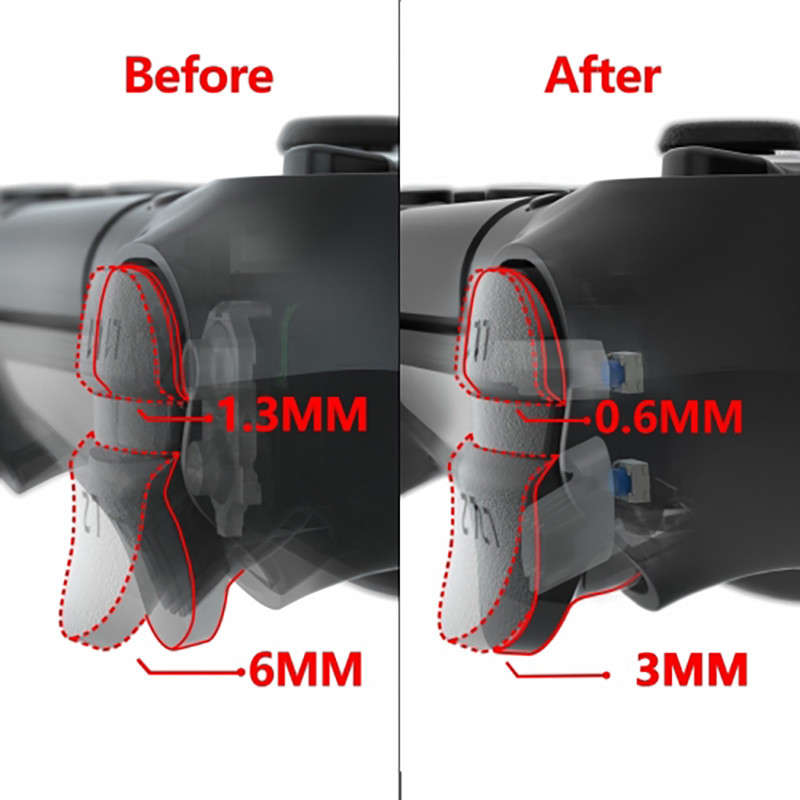 PS4 Dualshock 4 DS4 V2 Tactile Button Kit with Hair Trigger Mod