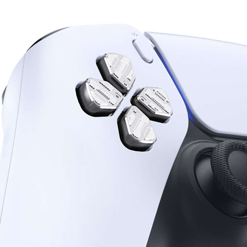 PS5 Dualsense Controller Metal Aluminium Dpad Silver