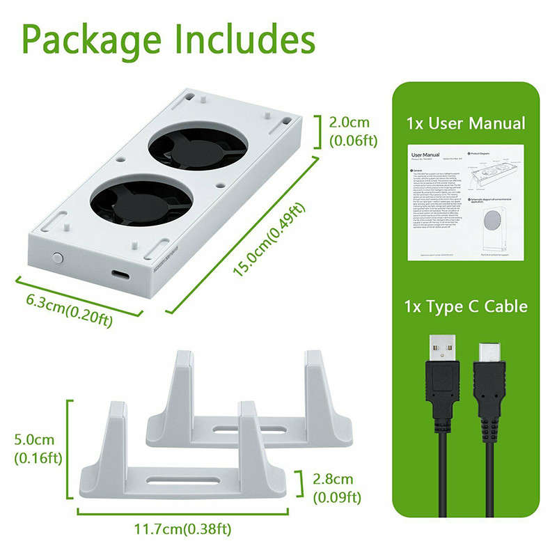 Xbox Series S DOBE Console Cooling Fan + Vertical Stand