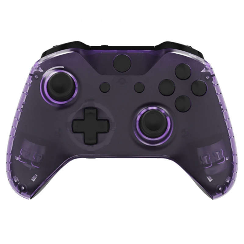 XBOX ONE S Controller Front Faceplate With Side Rails Clear Purple