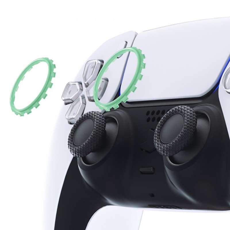PS5 Dualsense Controller Accent Rings Solid Unpainted Mint Green