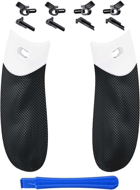 Xbox Series X/S Controller Flexor Diamond Textured Side Rails Grips with Trigger Stop Kit White