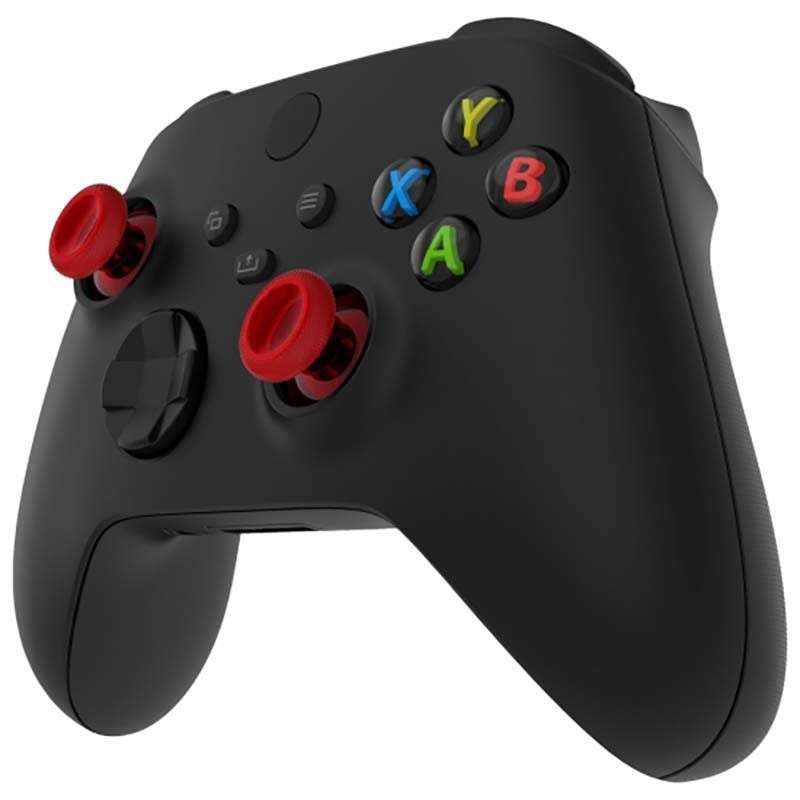 XBOX One Controller Replacement Thumbsticks Clear Red