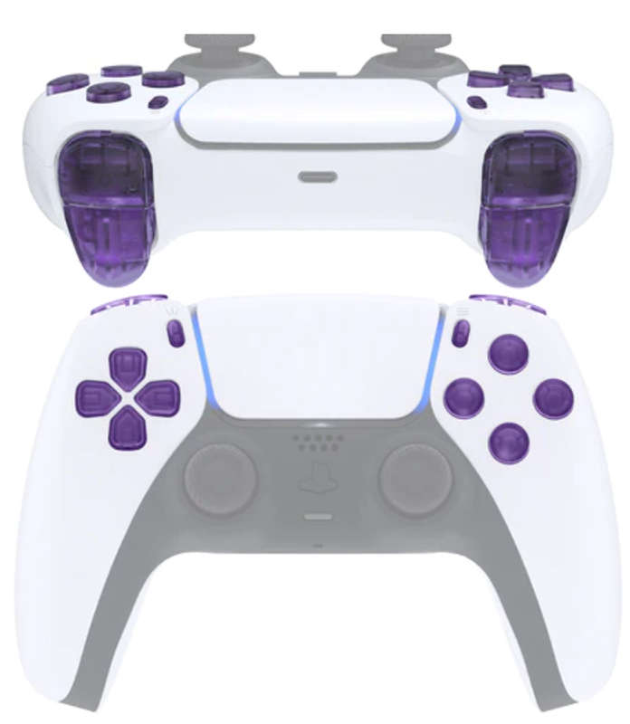 PS5 Dualsense Button Set Clear Purple