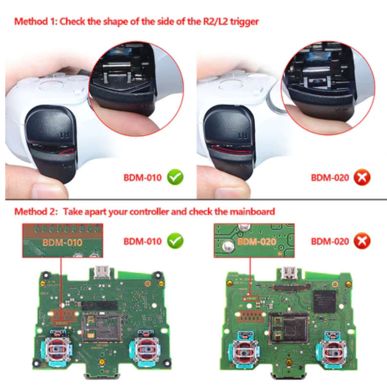 PS5 Dualsense Controller BDM-010 L2/R2 Trigger Conductive Rubber with cable