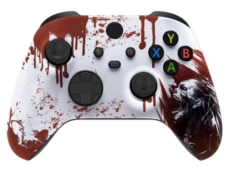 XBOX SERIES S/X Controller Front Faceplate Art Series Soft Touch Blood Zombie