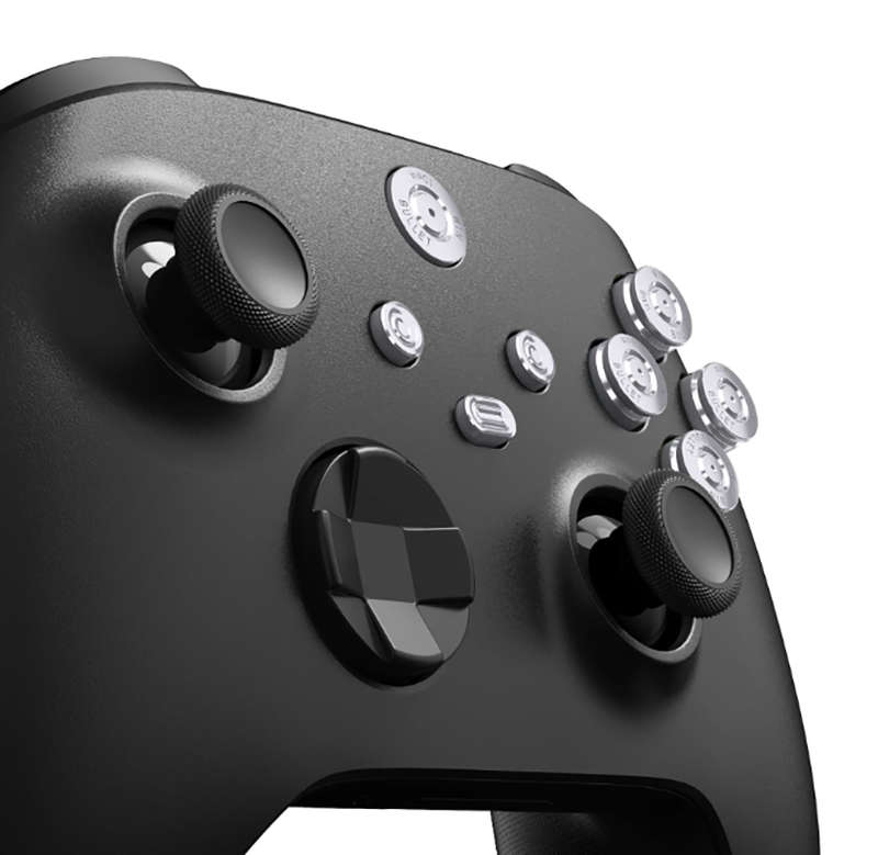 XBOX SERIES S/X Controller  Metal Button Set Bullet Silver