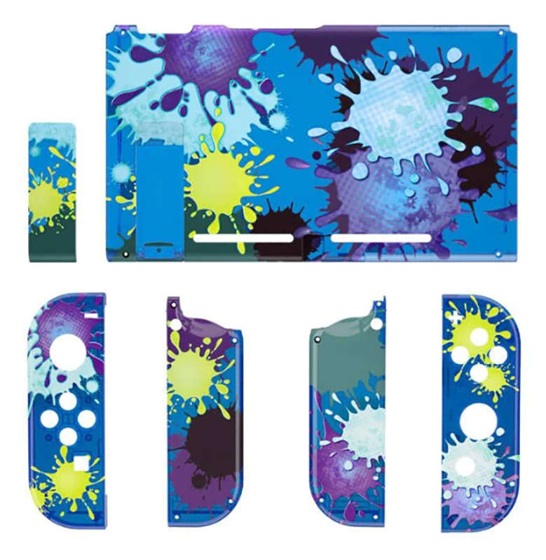 NS Switch Console Full Shell Glossy Paint Splat