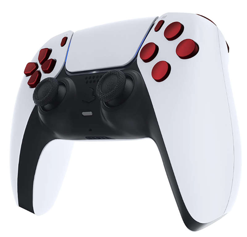 PS5 Dualsense Controller Full Button Set Matte UV Vampire Red for BDM-030