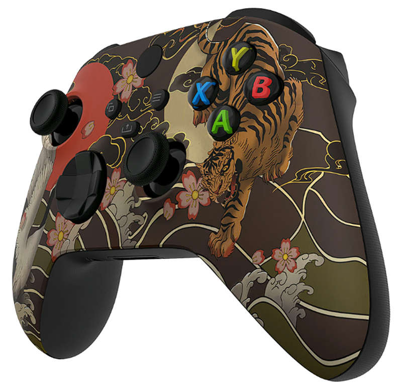 XBOX SERIES S/X Controller Front Faceplate Art Series Soft Touch Tiger & Crane