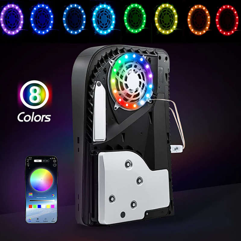 PS5 Console 8-Color Circular RGB Led Light Strip With IR Remote