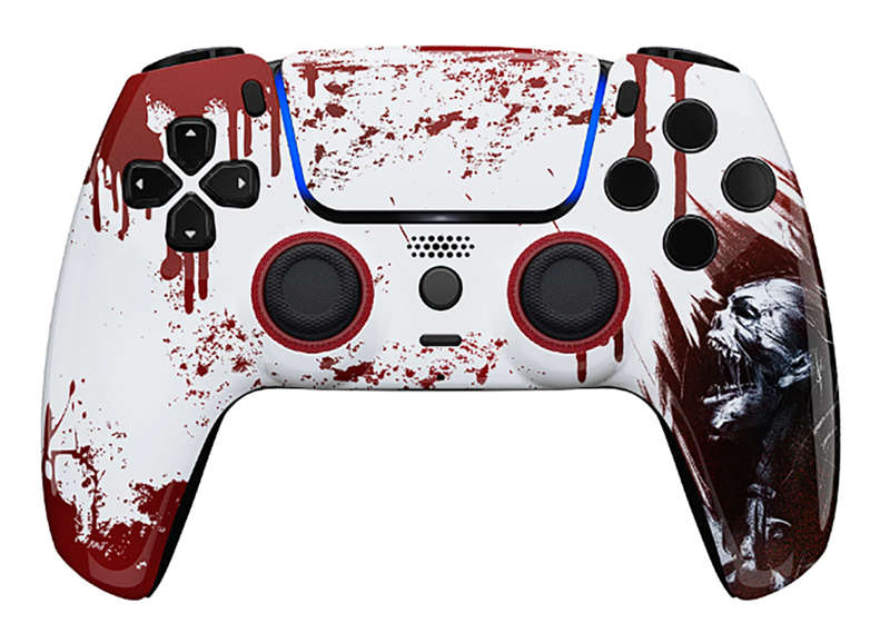 PS5 Dualsense Controller Front Shell With Touchpad Luna Glossy Blood Zombie