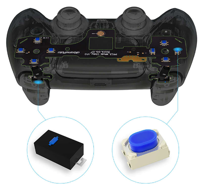 PS5 Dualsense Button Mod Tactile Clicky Full Set Light Click for BDM-030