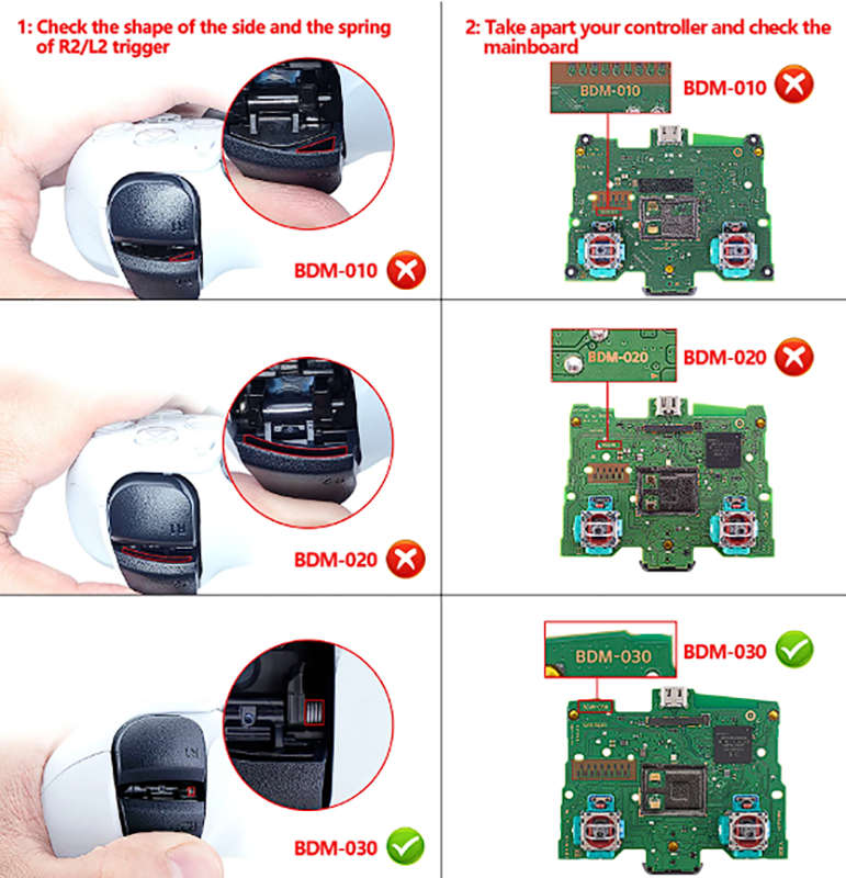 PS5 Dualsense Button Mod Tactile Clicky Full Set Light Click for BDM-030