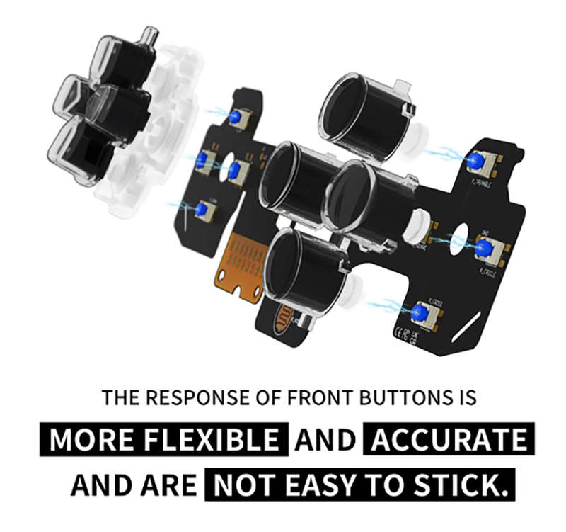 PS5 Dualsense Button Mod Tactile Clicky Upgraded Face Kit BDM-030
