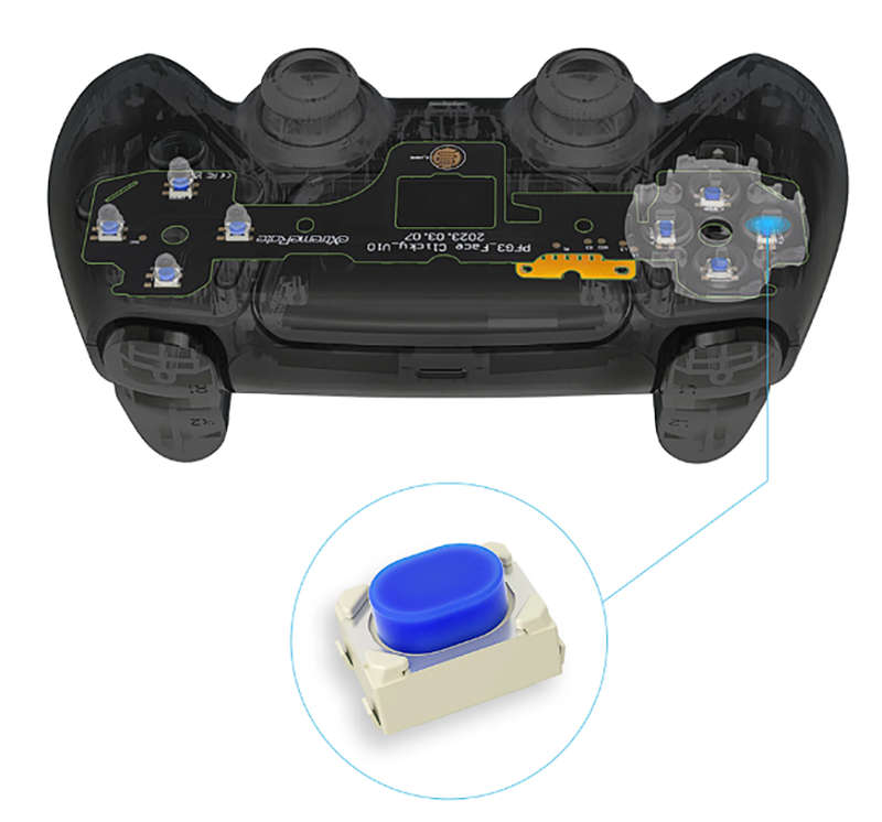 PS5 Dualsense Button Mod Tactile Clicky Upgraded Face Kit BDM-030