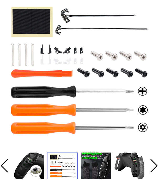 Xbox Series X/S Controller Flexor Diamond Textured Side Rails Grips Clicky Conversion Kit