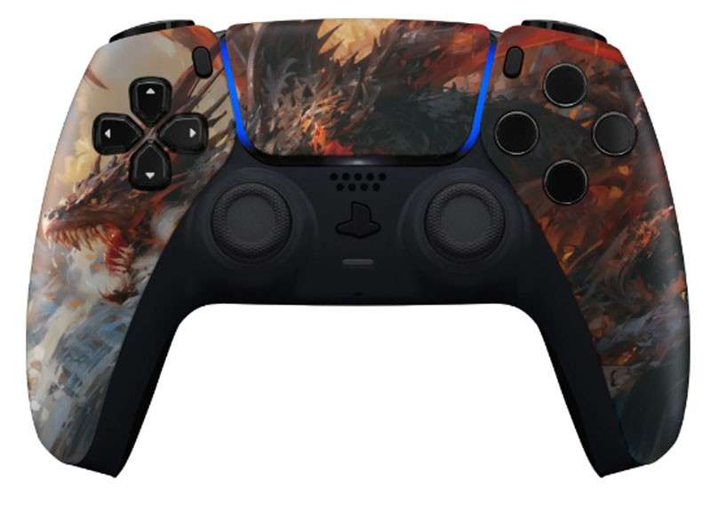 PS5 Dualsense Controller Front Shell With Touchpad Red Dragon