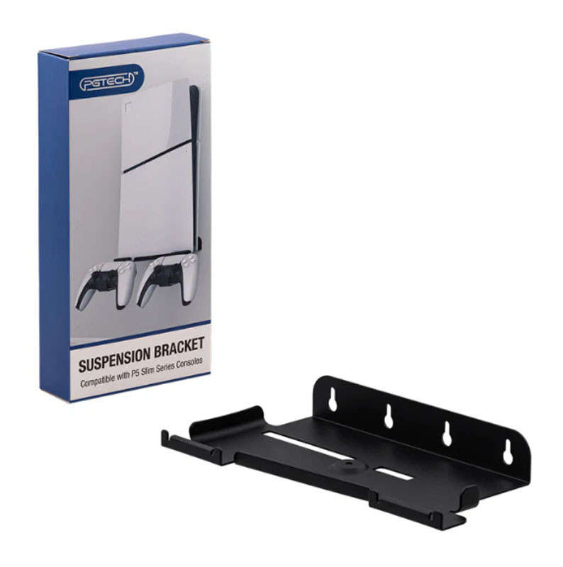 PS5 Slim Console Metal Wall Mount with Controller Mounts