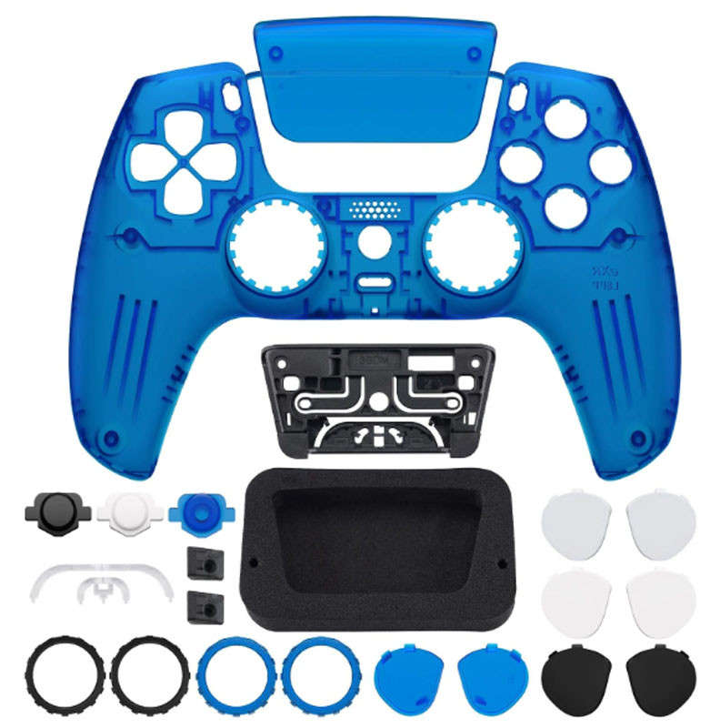 PS5 Dualsense Controller Front Shell With Touchpad Luna Clear Blue