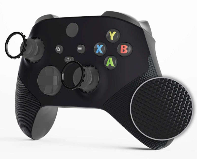 XBOX SERIES S/X Controller Front Faceplate Performance Series Rubber Grip Black