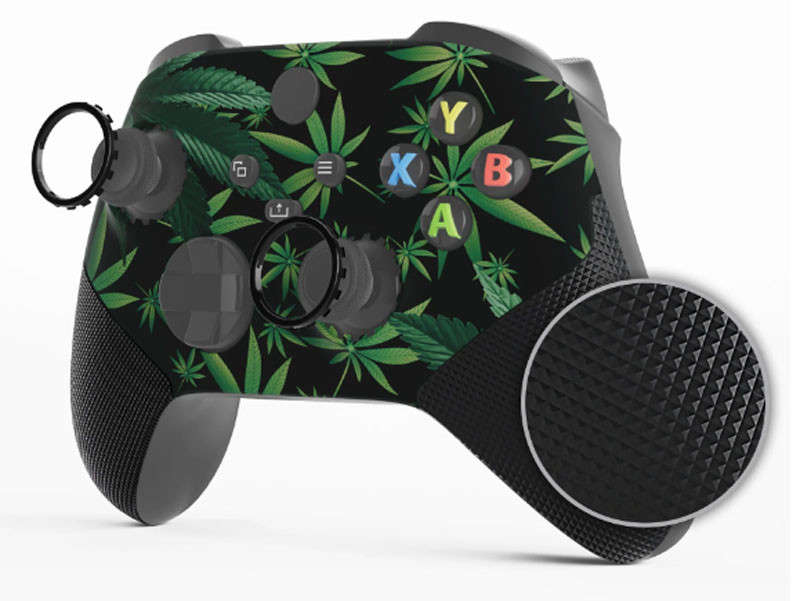 XBOX SERIES S/X Controller Front Faceplate Performance Series Soft Touch Green Weeds with Grips