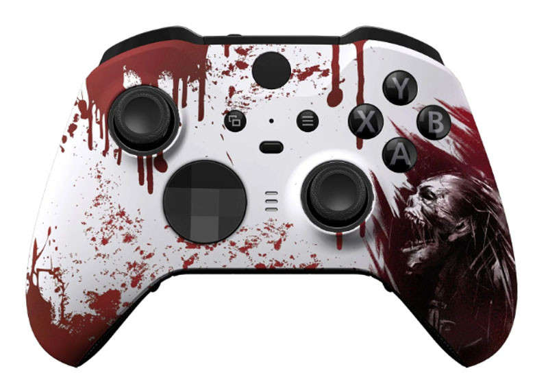 XBOX Elite V2 Controller Front Faceplate Soft Touch Blood Zombie