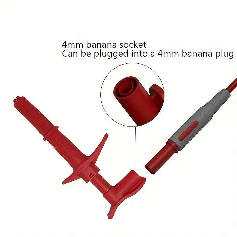Digital Multimeter Heavy Duty Spring Loaded Aligator Clip With Banana Plug for Test Leads